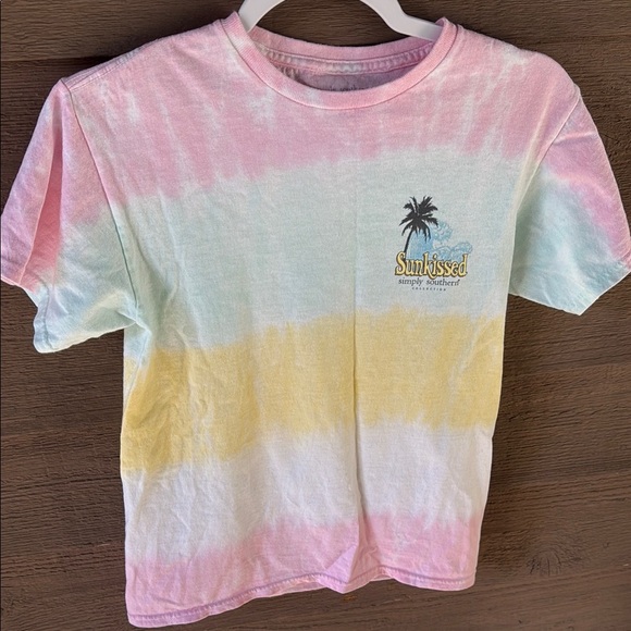 Simply Southern Other - Simply Southern Pink and Yellow Tie-Dye Short Sleeve Tee